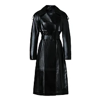 Mackage Carmela Leather Trench With Belt Size: