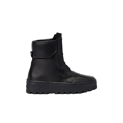 Mackage Ekon-w Leather Mid-calf Lace-up Boots Black, Size: