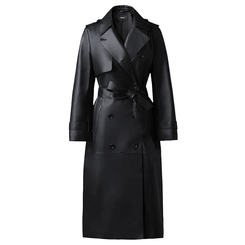 Mackage Gael-v Maxi Leather Trench Coat Size: