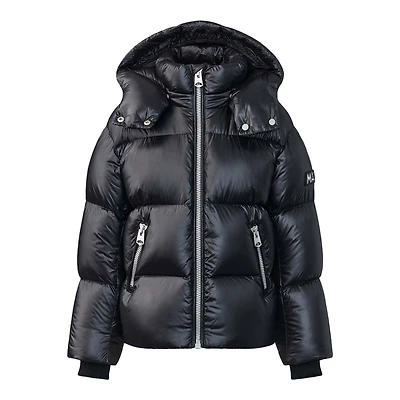 Mackage Jesse Lustrous Light Down Jacket For Kids (8-14 Years) Black, Size: