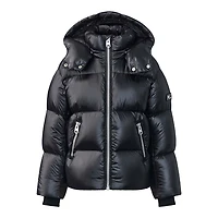 Mackage Jesse Lustrous Light Down Jacket For Kids (8-14 Years) Black, Size: