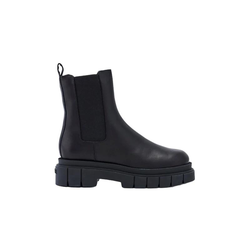 Mackage Storm Shearling-lined (r) Leather Chelsea Boot For Women Black, Size: