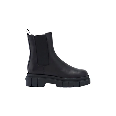 Mackage Storm Shearling-lined (r) Leather Chelsea Boot For Women Black, Size: