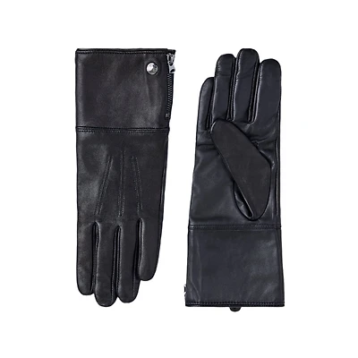 Mackage Willis (r)leather Glove With Shearling Cuff Black, Size: