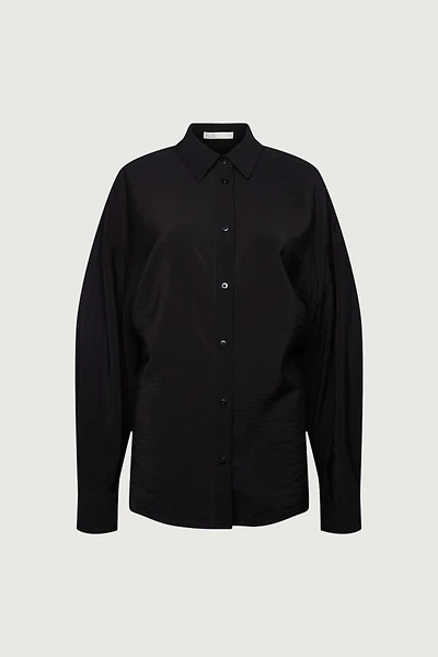 LIGHTWEIGHT CRINKLED SHIRT WITH BACK CINCHING BUTTONS