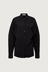 LIGHTWEIGHT CRINKLED SHIRT WITH BACK CINCHING BUTTONS