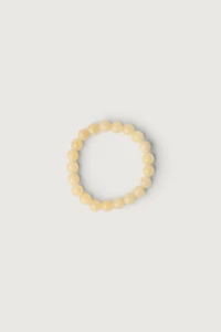 YELLOW STONE BEAD BRACELET