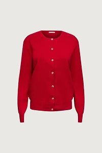 RELAXED FIT BUTTON FRONT CARDIGAN