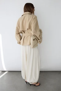 SHORT OVERSIZED TRENCH COAT