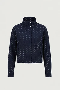 POLKA DOT FUNNEL NECK JACKET