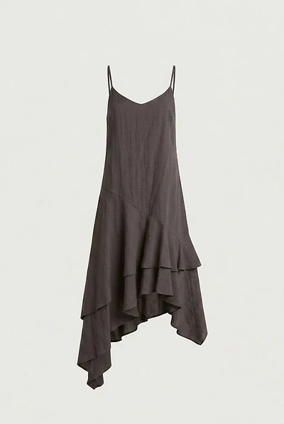 TIERED RUFFLE CAMI DRESS