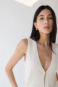 THICK HUGGIE HOOP EARRINGS