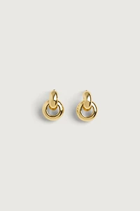 HOOP LINK STUD EARRINGS