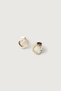 TWIST KNOT STUD EARRINGS