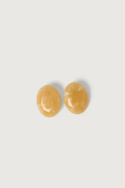 MARBLE RESIN OVAL EARRINGS