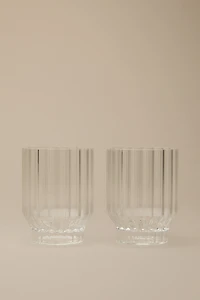 FLUTED TUMBLER GLASSES, SET OF 2