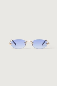 OVAL FRAMELESS SUNGLASSES