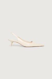 POINTED TOE SLING BACK KITTEN HEEL