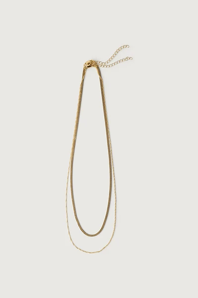 CUBE AND TWIST CHAIN NECKLACE