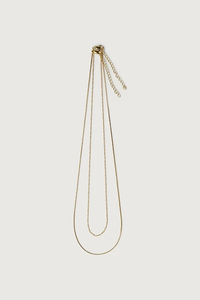 MINIMAL LAYERED CHAIN NECKLACE