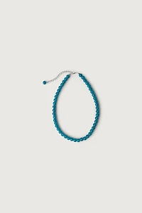 BLUE STONE BEAD NECKLACE