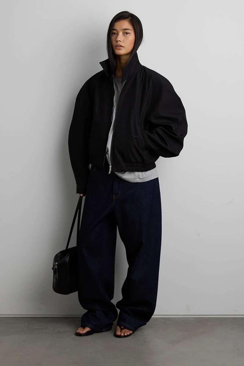 STRUCTURED FUNNEL NECK JACKET