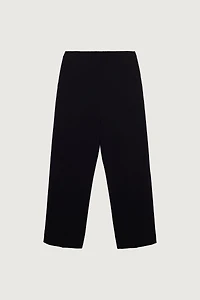HIGH-RISE STRAIGHT LEG TROUSER WITH HALF ELASTIC WAIST