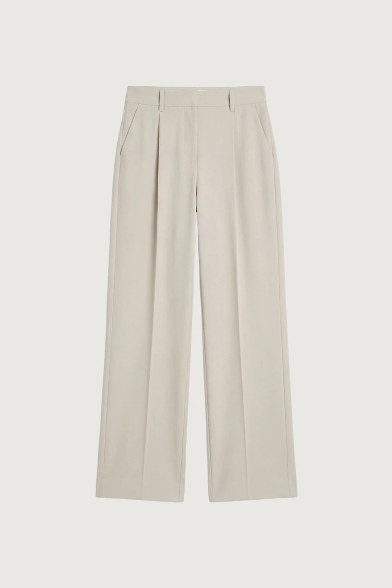 MID-RISE WIDE LEG SUITING TROUSER