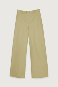 LONG LENGTH TWILL WIDE LEG PANT