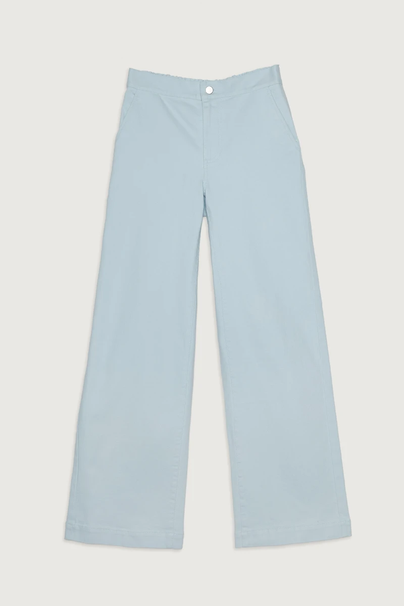 LONG LENGTH TWILL WIDE LEG PANT