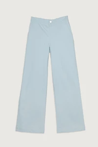 LONG LENGTH TWILL WIDE LEG PANT