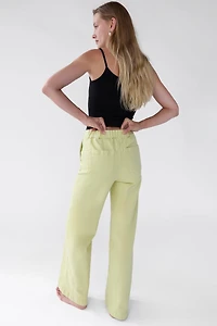 LONG LENGTH TWILL WIDE LEG PANT