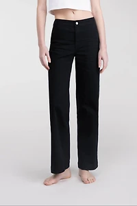 LONG LENGTH TWILL WIDE LEG PANT
