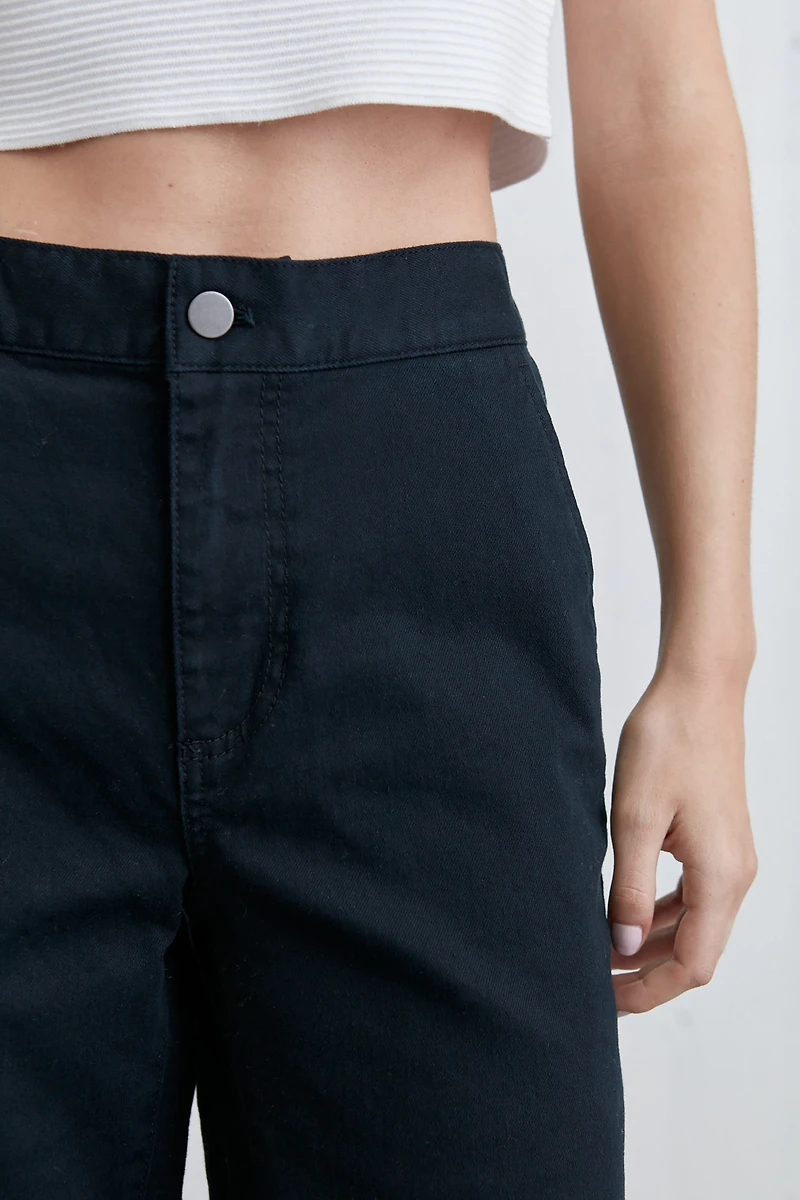 LONG LENGTH TWILL WIDE LEG PANT