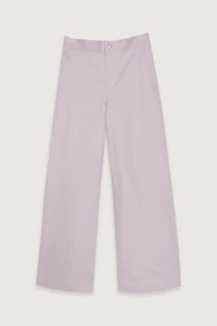 LONG LENGTH TWILL WIDE LEG PANT