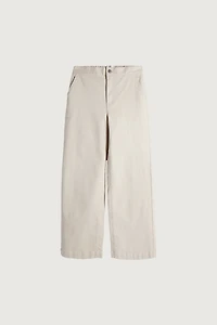 LONG LENGTH TWILL WIDE LEG PANT