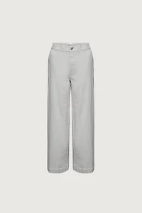 LONG LENGTH TWILL WIDE LEG PANT