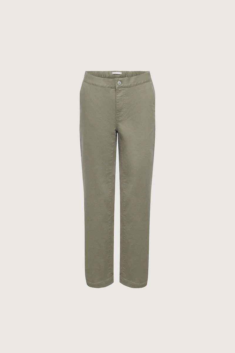 LONG LENGTH TWILL WIDE LEG PANT