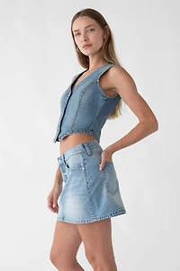 DENIM MINI SKIRT