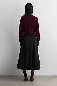 MIDI PLEATED SKIRT