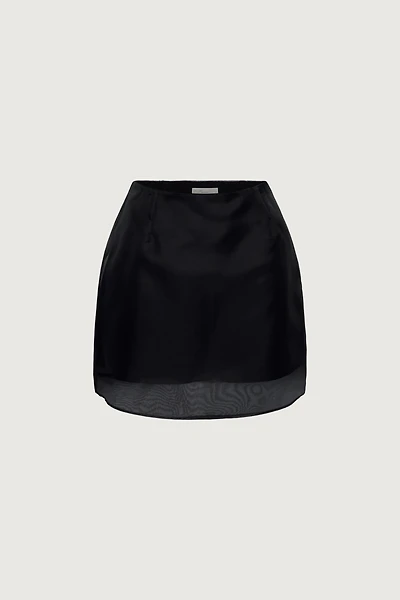 SHEER LAYERED MINI SKIRT