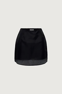 SHEER LAYERED MINI SKIRT
