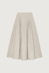 FRONT PLEATED MAXI SKIRT
