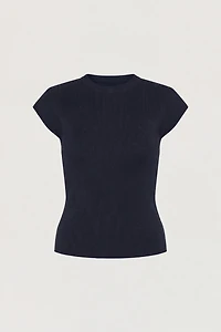 KNIT MOCKNECK TOP