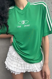 V-NECK GRAPHIC JERSEY TEE