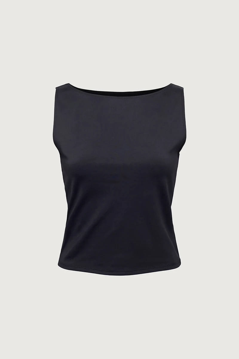 HIGH NECK SLEEVELESS TOP