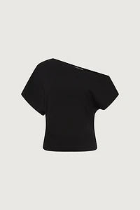 ASYMMETRICAL OFF SHOULDER TOP