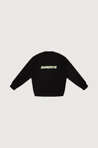 SUNDAY OVERSIZED RAGLAN CREWNECK FLEECE SWEATSHIRT