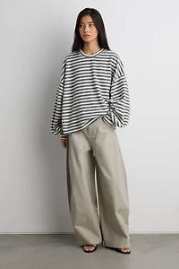 RELAXED STRIPED PULLOVER