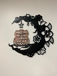 Owl Perch Moon Decor